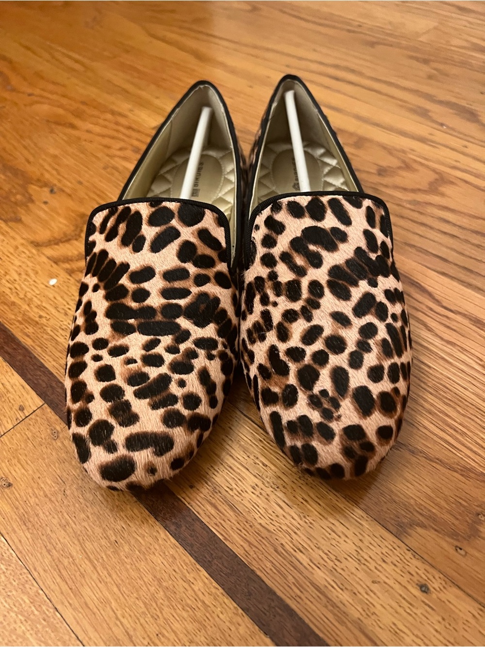 Birdies “The Starling” Leopard Print Haircalf Loafers